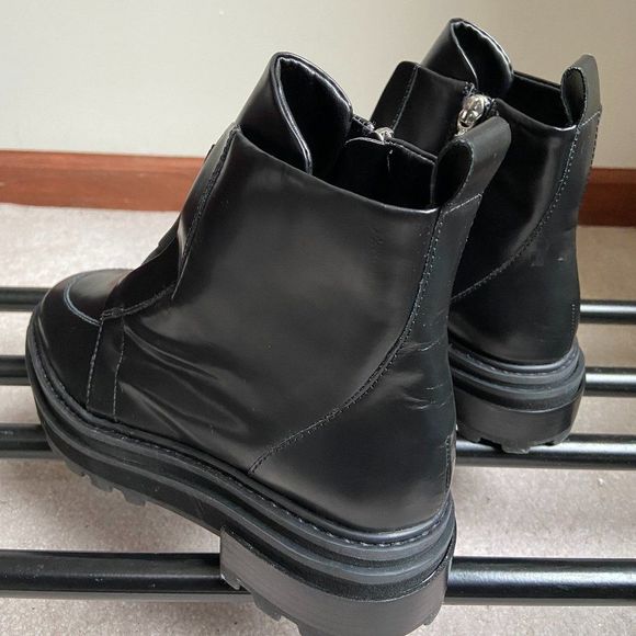 SCHUTZ Women Johan Leather Combat Boots - NEW NWOB - Picture 7 of 8